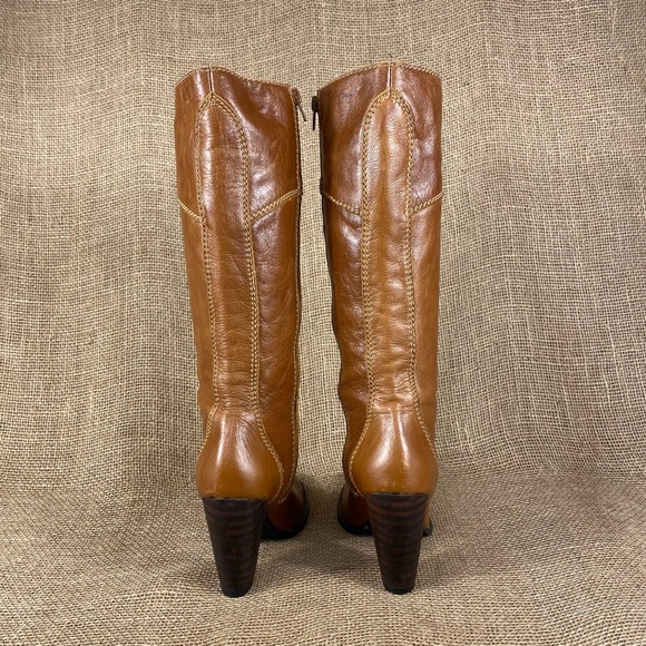STIVALI New York Boots Heeled Zip Leather Women SZ 6.5  37 - Picture 6 of 12
